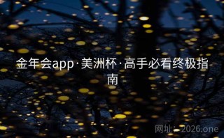 金年会app·美洲杯·高手必看终极指南