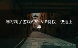 麻将胡了游戏APP·VIP特权：快速上手