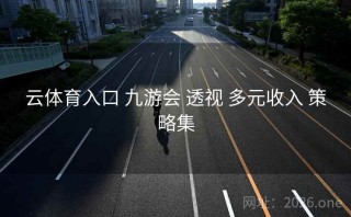 云体育入口 九游会 透视 多元收入 策略集