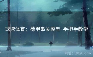 球速体育：荷甲串关模型·手把手教学