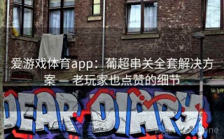爱游戏体育app：葡超串关全套解决方案 — 老玩家也点赞的细节