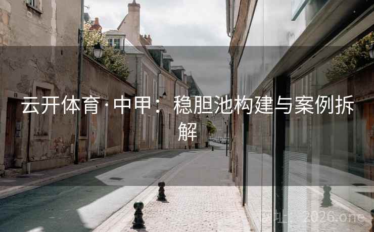 云开体育·中甲：稳胆池构建与案例拆解  第1张